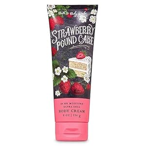Bath and Body Works Strawberry Pound Cake Body Cream 8 Ounce Full Size