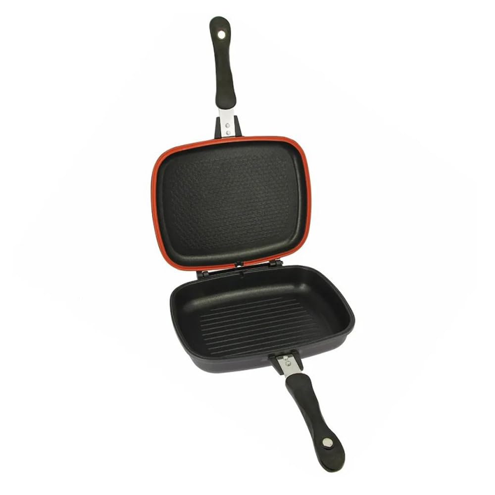 G8DS Doppel Pfanne Outdoor Angeln Toastpfanne Antihaftbeschichtete Bratpfanne Camping Toaster Sandwich Maker für Frühstück Camping