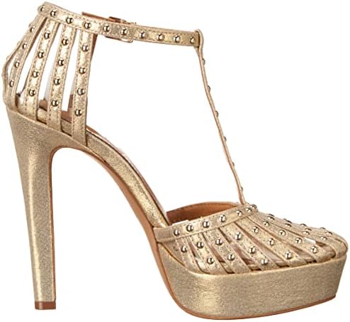 Jessica Simpson Women's Bakir T-Strap Platform Pump, Gold, 8.5 | Image 5