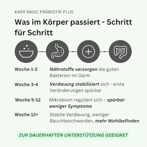 Kaer Basic Präbiotik Plus für Hunde – bei verstopften Analdrüsen, Kotfressen, Juckreiz, Pfotenlecken & Sodbrennen, mit natürlichen Ballaststoffen zur Stärkung der Darmflora - 200g Pulver