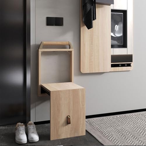 Taburete plegable de pared para calzarse cómodamente sin perder espacio en el pasillo 5