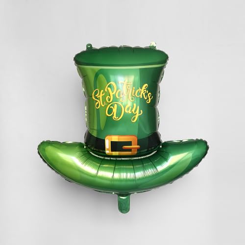 Image of St. Patrick's Day Balloons Set, 9PCS Lucky Shamrock Green Hat Mylar Foil Balloons for St Patrick's Day Birthday Baby Shower Wedding Irish Themed Party Decoration Supplies