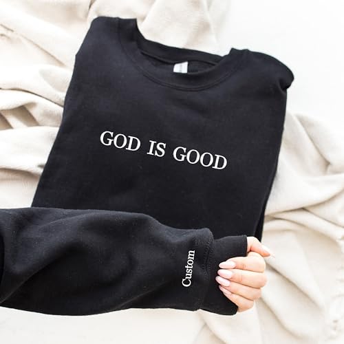 NAZENTI Custom Embroidered God Is Good Sweatshirt & Hoodie - Christian Gift - Lovers of Jesus3