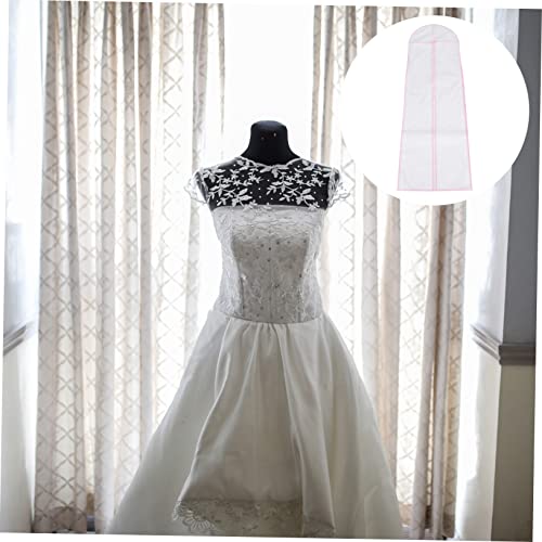 Cabilock 1Pc Edge Nonwoven Full Dress Storage Bag Protective Garment Cover for Wedding Gowns Long Bridal Dress Storage Prevents Yellowing Wrinkling3