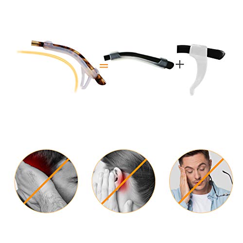 SMARTTOP Glasses Ear Cushion-Anti-Slip Eyeglasses Ear Grips Sleeve-Silicone Soft Glasses Ear Hook Holder For Men Women Kids Sports Study and Work (WHITE,6pairs) - Thumbnail 5