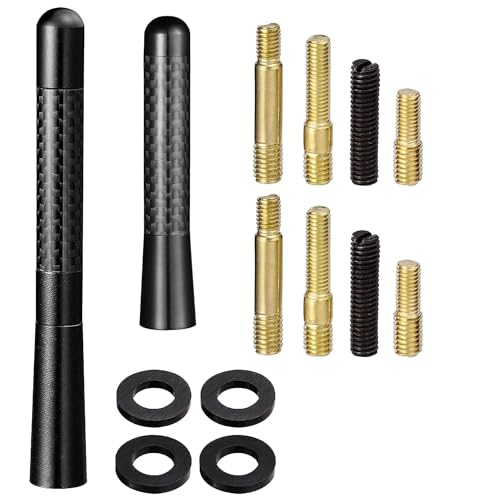 Antenne Universelle pour Radio de Voiture FM/AM, Antenne Courte de 8 cm et 12 cm, AM Bolt M4 M5 M6 noir Compatible Avec auto Truck SUV Amélioration de la...