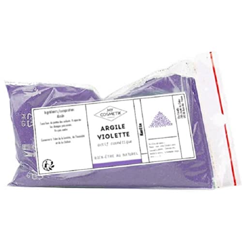 MY COSMETIK - Arcilla morada - Certificado Ecocert COSMOS NATURAL - Origen 100% natural - Calidad cosmética - Suaviza y suaviza la piel seca | Hecho en Francia - 50 g