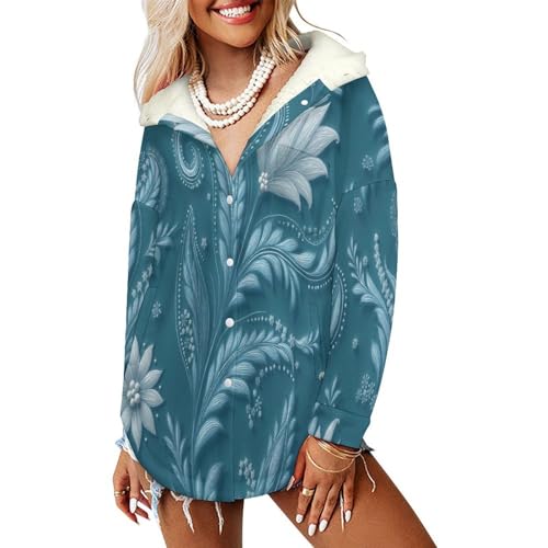Manteaux polaire femme style indien sweat a capuche oversize chaud