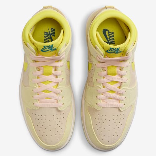 NIKE Air Jordan 1 Zoom CMFT 2 Women's Shoes (DV1305-800, Citron Tint/Muslin/Sky J Teal/Dynamic Yellow) Size 11.52