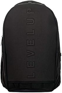 Level Up Zaino Scuola Rotondo Tempo Libero Nero con Cuffie Gaming 32x42x17 cm