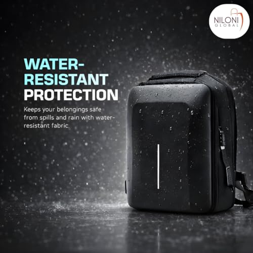 Image of Niloni Laptop Backpack 30L - Waterproof Anti-Theft with USB Charging Port | Fits 15.6 inch Laptops | Travel Office College Bag
