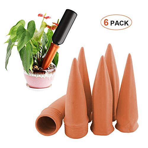 MorTime Plant Watering Devices, Plant Waterer Self Watering Terracotta Spikes Automatically Water Your