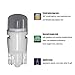 DODOFUN T10 Ceramics Interior Exterior Bright LED Light 168 175 194 2825 W5W Size Bulb White Color (Pack of 10)