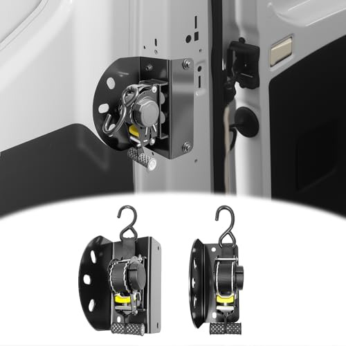 HUYINPJ Retractable Tie Down Straps Compatible with 2018-2025 Ford Transit 250 350 Mid/High Roof Retractable Ratchet Straps Replacement for 2024 Transit Cargo Van Accessories(Transit | 2018-2025)