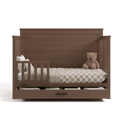 Graco Tristan 5-in-1 Convertible Crib with Drawer (Hazelnut) – GREENGUARD Gold Certified, Fits Standard Crib Mattress, Premium Handle, Converts to Toddler Bed, Daybed, and Full-Size Bed - Image 6