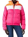 Fila Fila Women Iris Puffer Jacket Chaqueta, Morado/Naranja/Blanco, XS para Mujer
