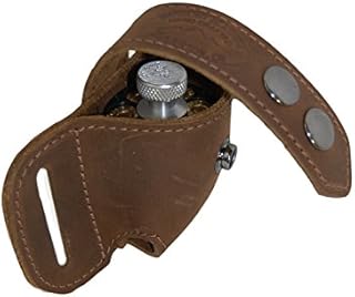 New Barsony Brown Leather Belt Loop Revolver Single Speed Loader Pouch for .22 .38 .357 - Barsony
