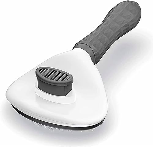 Image of Cat Brush for Shedding and Grooming, Pet Self Cleaning Slicker Brush with Cat Hair Comb