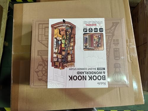 Rolife Book Nook Kit Silent Corner Study Miniature House Kits for Adults to Bulid Booknook 3D Puzzles Diorama Model for Bookshelf Decor Dollhouse Christmas Birthday Gift for Teens and Lovers - Image 9