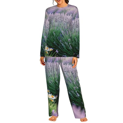 Pyjama lavande manches longues femme pour stopper les nuits agitées