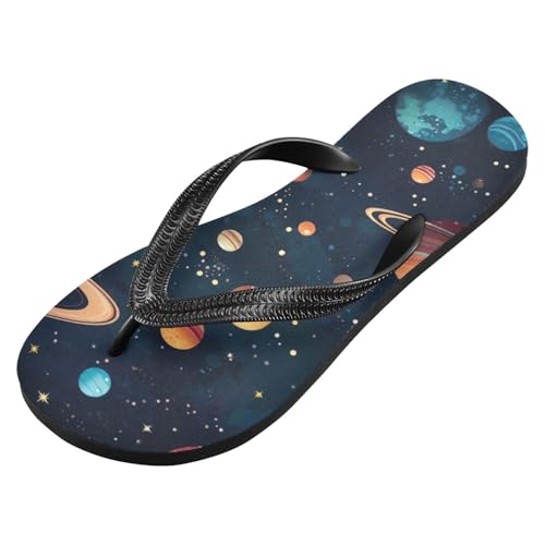 Space Planets Men's & Women's Classical Beach Rubber Sandal Flip Flop Comfortable Slipper 214B2832