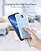 VRURC 10000mAh Power Bank Built-in Cables, Portable Charger with LED Display, Slim Travel Battery Pack with Cords, 5 Output Dual Input Phone Charger for Cell Phone Smart Devcies-Blue(1 Pack)