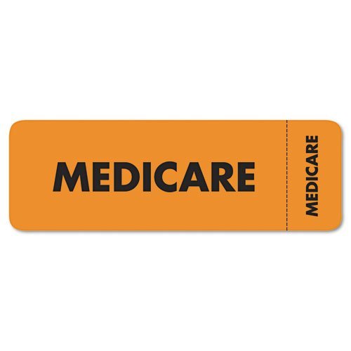 Medical Labels for Medicare, 1 x 3, Fluorescent Orange, 250/Roll by TabbiesÃƒÂƒÃ‚Â‚ÃƒÂ‚Ã‚Â
