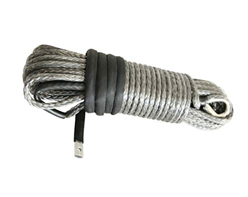 lxxiulirzeu Accesorios cabestrante 10mm * 30m Gris sintético Torno de Cable, ATV Torno de...