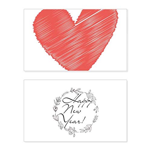Tarjeta de San Valentín romántica: felicitación de Año Nuevo con corazón