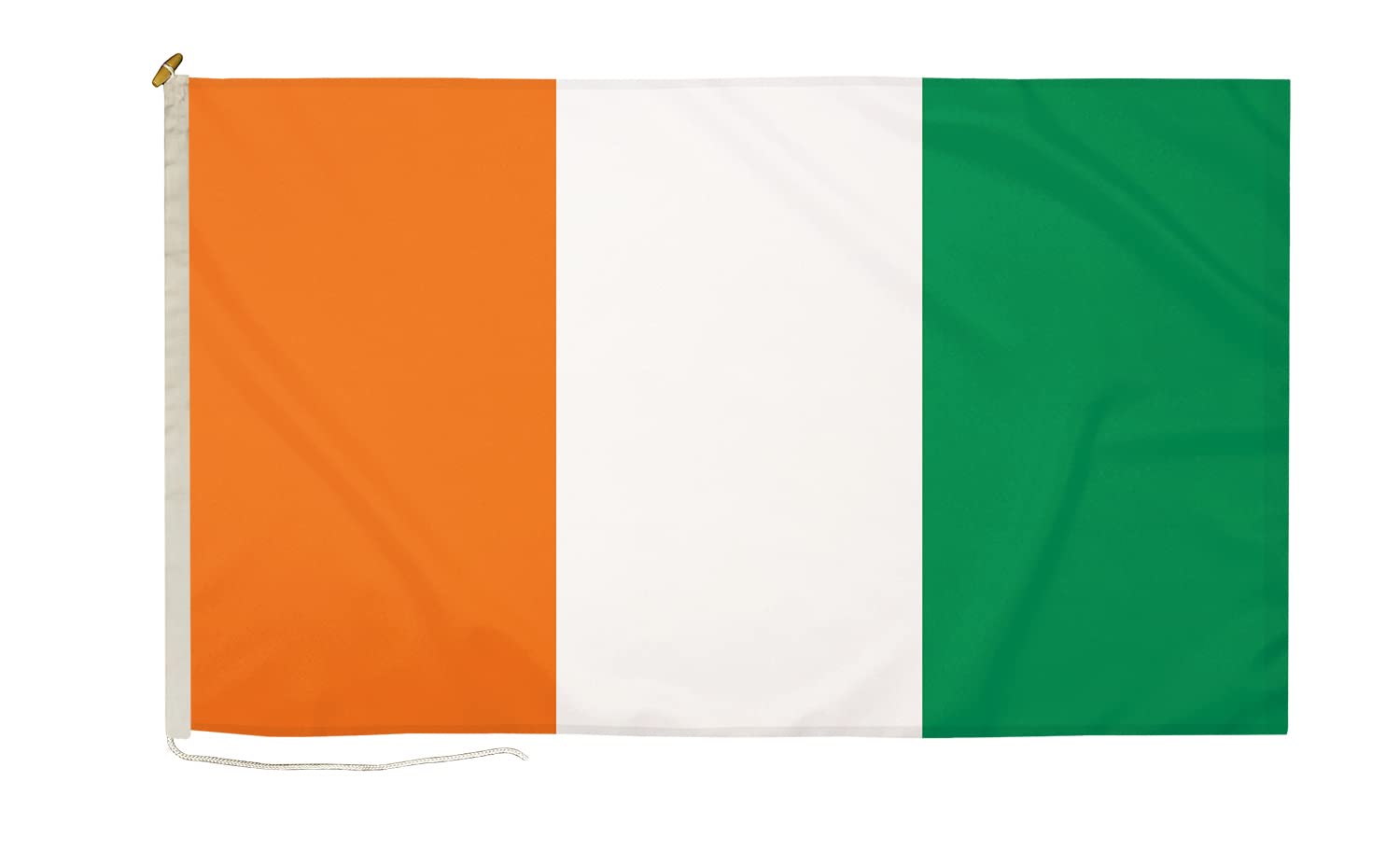 DuraFlag Ivory Coast Small Courtesy 20x12" Rope and Toggled Premium Quality 50x30cm Flag — image 1