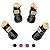WINSOON Dog Australia Boots Pet Antiskid Shoes Winter Warm Skidproof Sneakers Paw Protectors 4-pcs Set (Size 4, Black)