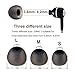 Earbud Tips Soft Silicone Earbuds Replacement Tips Fit for in-Ear Headphones(Inner Hole from 3.8mm -4.2mm Earphones) 9 Pairs S/M/L,Black