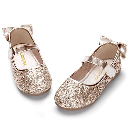Image of PANDANINJIA Toddler Dress Shoes Flower Girls Ballet Flats