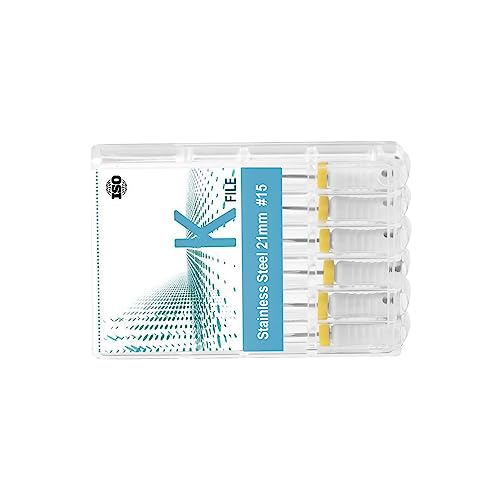 Xux XUX-K-FILE #15 6Pcs/Pack Endo Hand Use K-File Stainless Steel Endodontic Files #15 Endo Rotary Files 21Mm/25Mm thumb #2