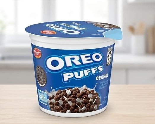 Post OREO Puffs™ Cereal, Chocolate Flavoured, By febora, Single Serve Cup, 28g-image-45