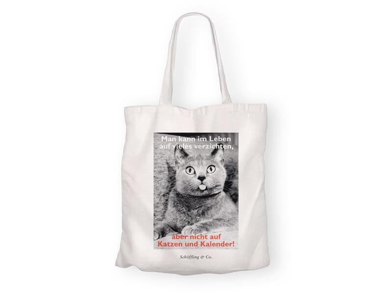 Katzen-Baumwolltasche: Katzen und Literatur: (Motiv: Katze) (VE 5)