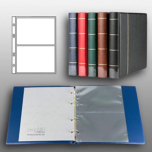 Prophila Kobra Album per Cartolina con 20 copertine per 40 Cartoline Blu