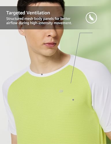 Image of Symbol Premium Men's Solid Regular Fit Sports Stretch T-Shirt | Round Neck | Raglan Sleeve | Moisture-Wicking | Activewear | Running | Gym | Plain (Available in Plus Sizes)