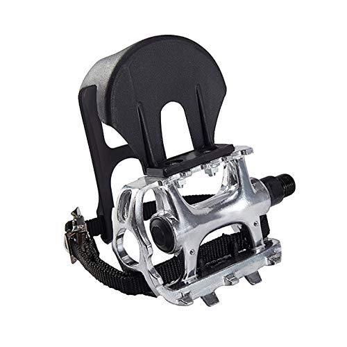 Abrafit 9/16-Inch Resin/Alloy Bicycle Pedals With Toe Clips & Straps (Pair), Easy To Install, Nice Toe-Room Area #TOP2