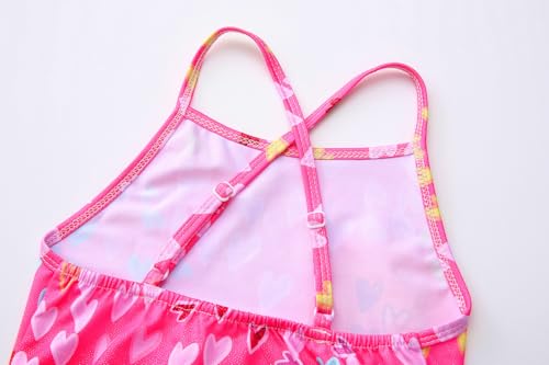 Image of LUOUSE Swimwear for Girls Swimsuits Quick Dry Cross-Back Adjustable Strap Bathing Suit for Kids 2-13 Years
