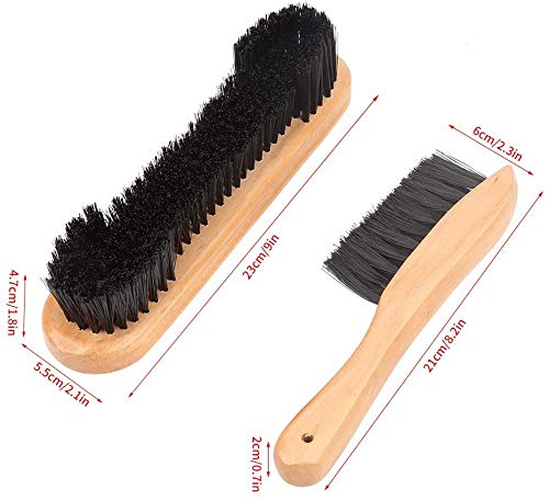 Alikeke Nylon Bristle Under Rail Wooden Pool Table Brush Rail Brush with Billiard Cue Shaft Slicker Snooker Cloth Cleaner and Box of 12 Cubes of Pool Cue Chalk, Billiard Accessories