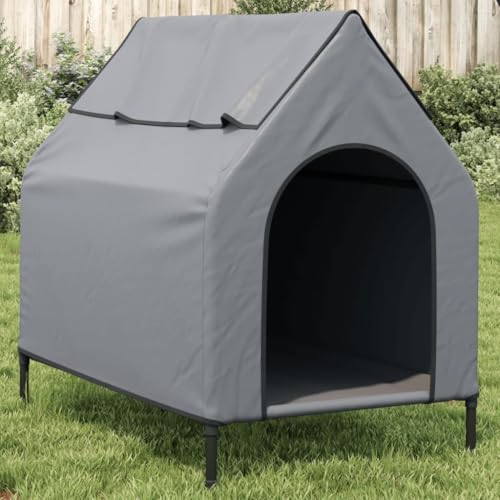 Caseta para perros para exterior e interior en gris claro 2