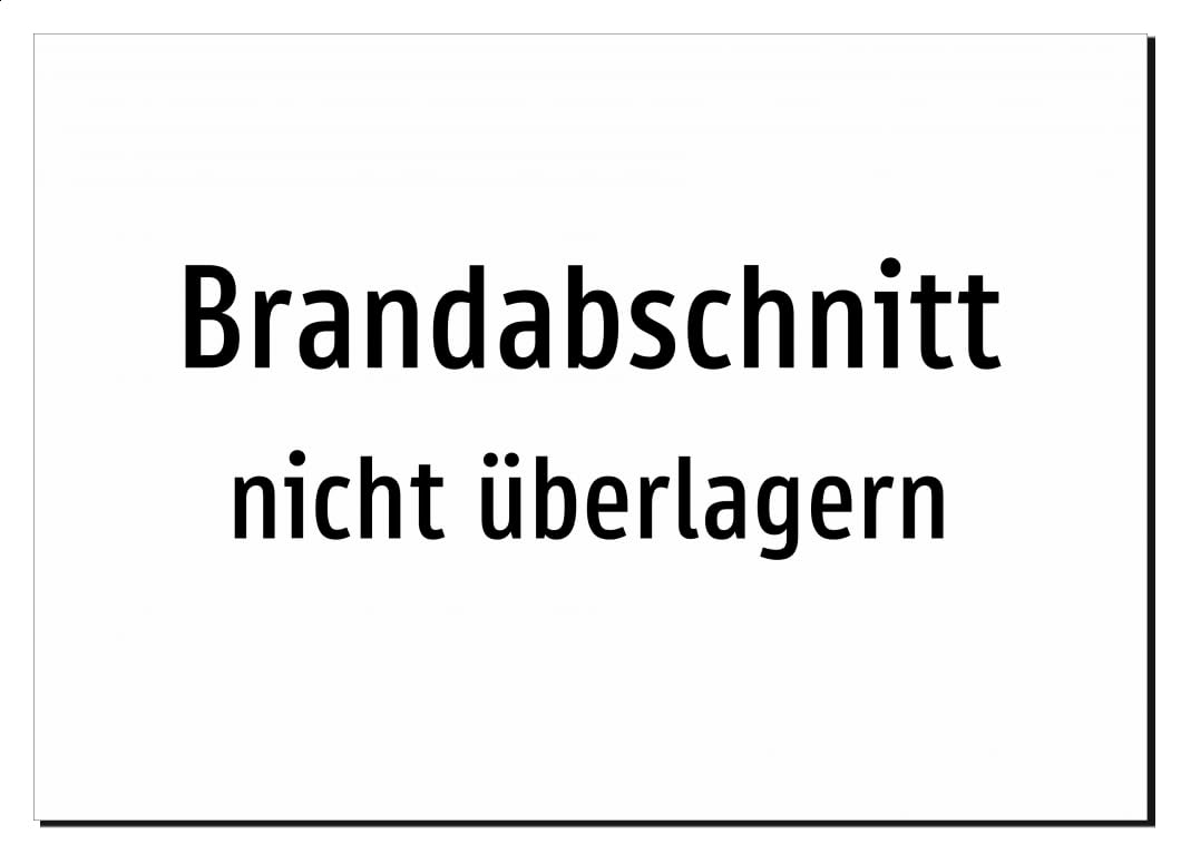 37109-DE-T-09 | Brandabschnitt - nicht überlagern | Aluminiumschild A2, 594 x 420mm | nur Text, ohne Symbolgrafik
