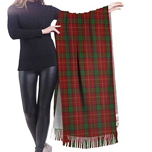Women Blanket Scarf Long Shawl Clan Anderson Weathered Tartan Cashmere Feel Shawl Wrap Winter Warm Scarf 77x27inch2
