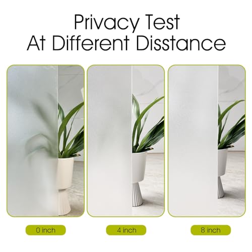 Image of KESPEN Frosted Window Privacy Film Heat Control UV Sun Blocking Glass Stickers Static Cling Non Adhesive Door Coverings Decals for Bathroom Home Office, Sparkling, 35.4 Inch X 8.2 Feet