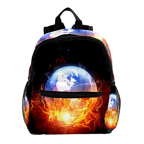 Sac à dos garçons et filles style rétro yin yang motif multicolore 30,5 cm