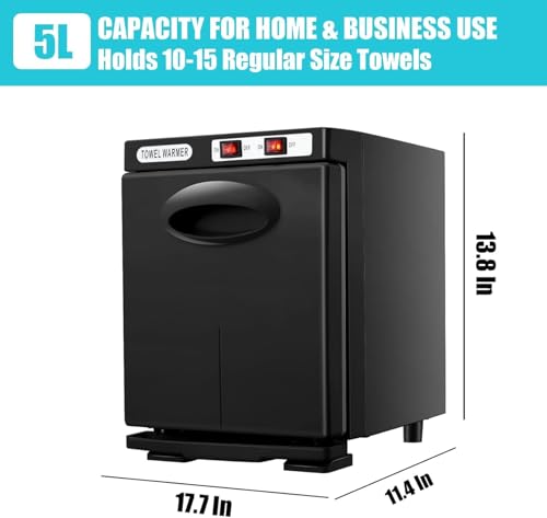 Calentador de toallas de 5 litros para spas y barberías hasta 80 °C 8