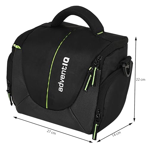 Image of Compact Captura Pro 0297 Camera Bag for DSLR & Mirrorless - Fits Nikon, Canon, Sony - Camera Bag for Travel - Shockproof Sling Case for Lens - Water-Resistant (Black Green)