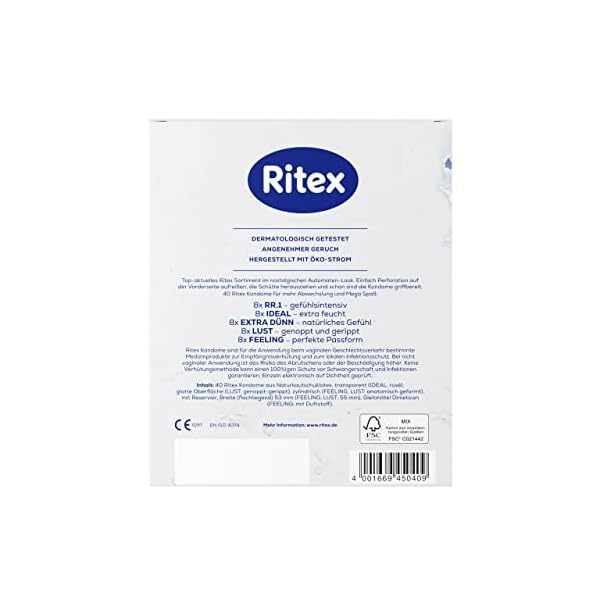 Ritex Kondom-Mix-Sortiment - aufregend und vielfältig, 40 Stück, Made in Germany – Bild 4