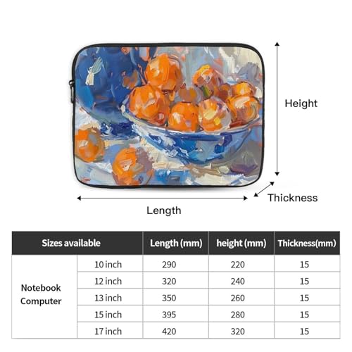 Oil Painting Fruit Plate Laptop Sleeve Case 15 Inch Suitable For Notebook Computer Tablet Traveling Carrying Simple Case4